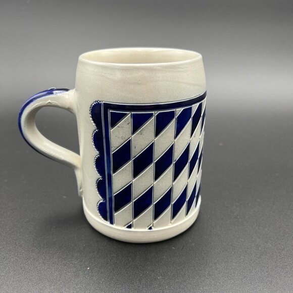 Vintage Goebel German Beer Stein M. Salzglasur W. Germany Blue Salt Glaze 5 in - Picture 1 of 10